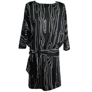 Vintage Dress By, T juniors 70's Black Bat Wing Mod Size 10